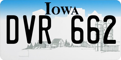 IA license plate DVR662