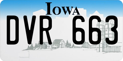 IA license plate DVR663