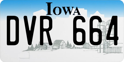 IA license plate DVR664