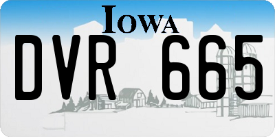 IA license plate DVR665