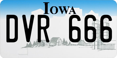 IA license plate DVR666