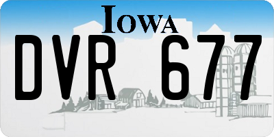 IA license plate DVR677