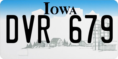 IA license plate DVR679