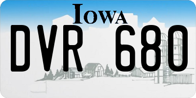 IA license plate DVR680
