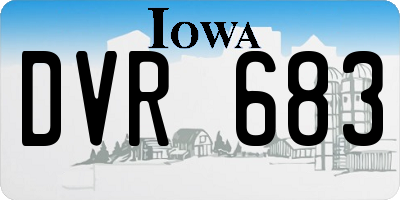 IA license plate DVR683