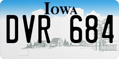 IA license plate DVR684