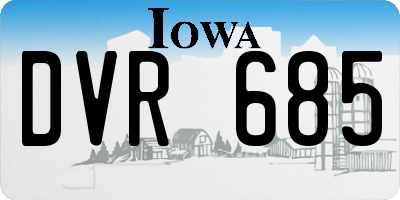 IA license plate DVR685