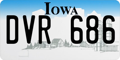 IA license plate DVR686