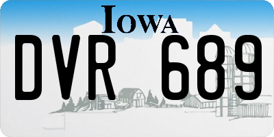 IA license plate DVR689