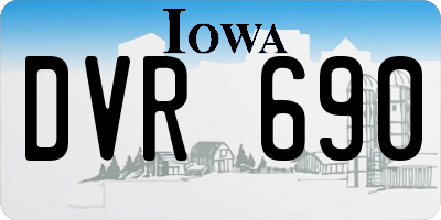 IA license plate DVR690