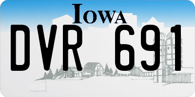IA license plate DVR691
