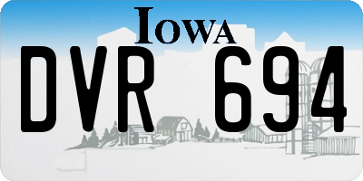 IA license plate DVR694