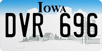 IA license plate DVR696