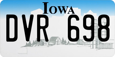 IA license plate DVR698