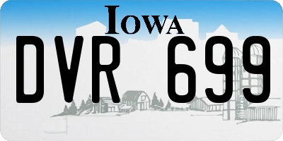 IA license plate DVR699
