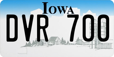 IA license plate DVR700