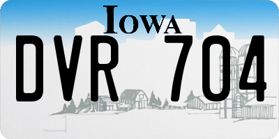IA license plate DVR704