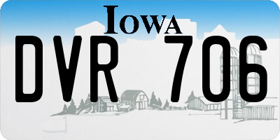 IA license plate DVR706