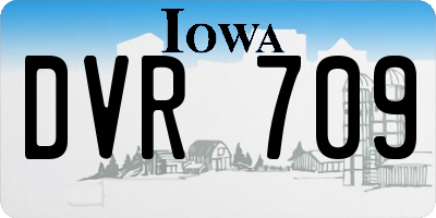 IA license plate DVR709