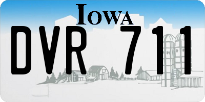 IA license plate DVR711