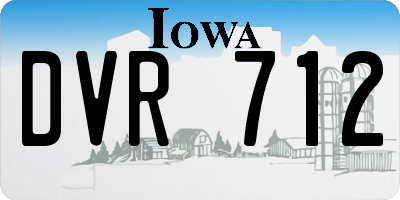 IA license plate DVR712