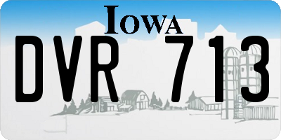 IA license plate DVR713