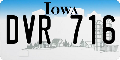 IA license plate DVR716