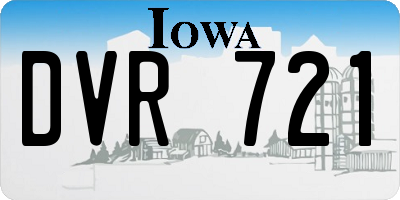 IA license plate DVR721
