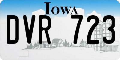 IA license plate DVR723