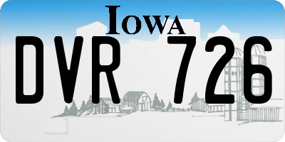 IA license plate DVR726