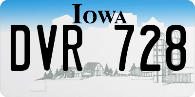 IA license plate DVR728
