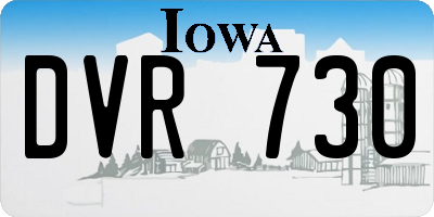 IA license plate DVR730