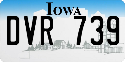 IA license plate DVR739