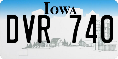 IA license plate DVR740