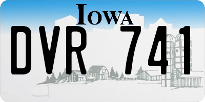 IA license plate DVR741