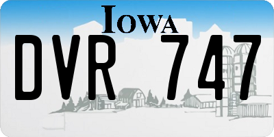 IA license plate DVR747