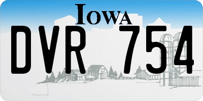 IA license plate DVR754