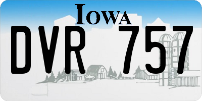 IA license plate DVR757