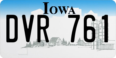 IA license plate DVR761