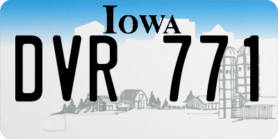 IA license plate DVR771