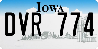 IA license plate DVR774