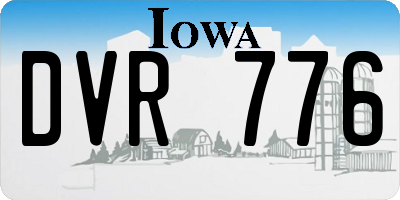IA license plate DVR776