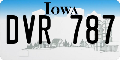 IA license plate DVR787