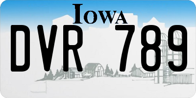 IA license plate DVR789