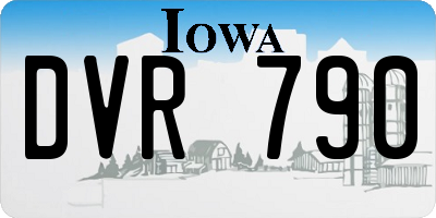 IA license plate DVR790