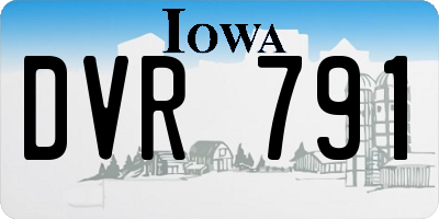 IA license plate DVR791