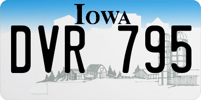 IA license plate DVR795