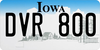 IA license plate DVR800