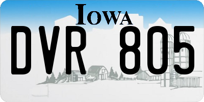 IA license plate DVR805