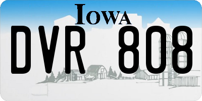 IA license plate DVR808